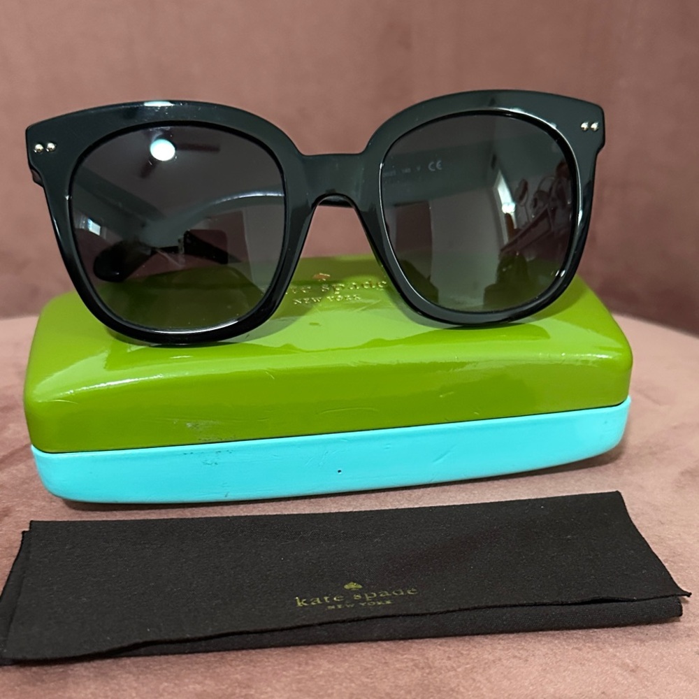 Kate Spade Atalia Glossy Black Sunglasses